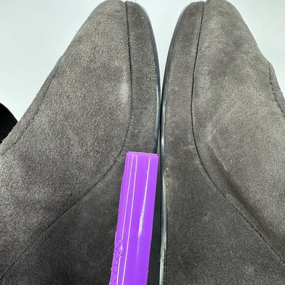 Prada‎ Linea Rossa Women's Dark Gray Mary Jane Suede Wedge Heels EU 37.5 /US 7 - Picture 13 of 17